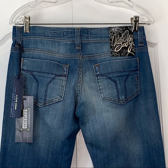 MISS SIXTY OPRAH REGULAR SLIM JEANS TROUSERS SIZE 27 mid rise NWT blue - Picture 6 of 16